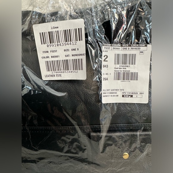 NWT J Crew Leather Tote Bag - Picture 12 of 12